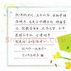 刘志明 硬笔楷书作品《欧阳修词浪淘沙》图片欣赏