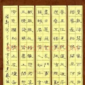 王剑锋 硬笔隶书作品《稼轩词一首》图片欣赏