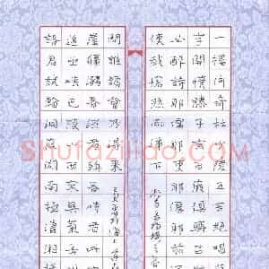 李道春 硬笔楷书作品《湖南岳阳楼长联》图片欣赏