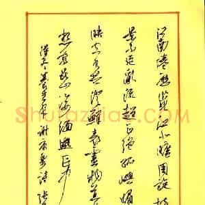 张逸天 硬笔行草作品《谢灵运诗》图片欣赏