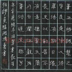 冯勇 硬笔隶书作品《东坡书论》图片欣赏