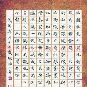 陈涵一(少儿组 12岁 特等奖)硬笔书法大赛 获奖作品图片欣赏