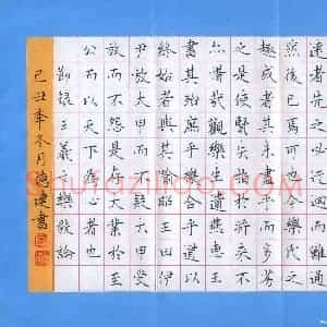 吴德建 硬笔楷书作品《乐毅论节录》图片欣赏