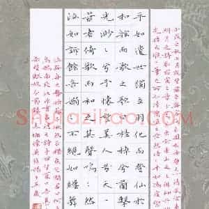 吴悠扬(少儿组 15岁 特等奖)硬笔书法大赛 获奖作品图片欣赏