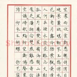 徐艺宁(少儿组 14岁 金奖)硬笔书法大赛 获奖作品图片欣赏