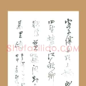 梁能伟 硬笔草书作品《李铎诗》图片欣赏