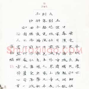 俞朱宁格(少儿组 13岁)硬笔书法大赛 入围作品选登图片欣赏