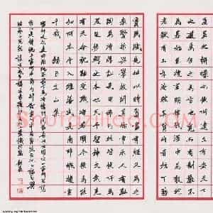 张录森 硬笔楷书作品《文天祥雷州谯楼记》图片欣赏