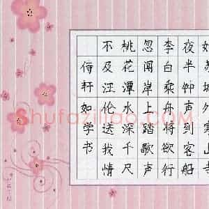 侍轩如(少儿组 8岁)硬笔书法大赛 入围作品选登图片欣赏