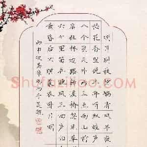 吴米杨(少儿组 12岁)硬笔书法大赛 入围作品选登图片欣赏
