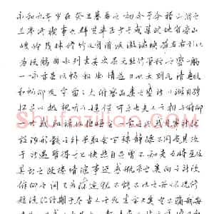 臧磊 硬笔行书作品《兰亭序》图片欣赏
