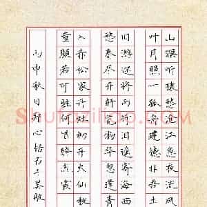 郑心恬(少儿组 11岁)硬笔书法大赛 入围作品选登图片欣赏