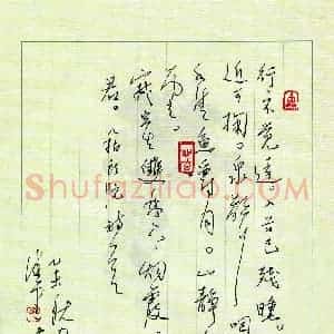 陈清云 硬笔草书作品《八指头陀诗一首》图片欣赏