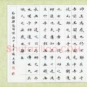 杨连双 硬笔楷书作品《节录韩愈师说》图片欣赏