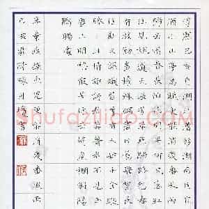 陈月琼(成人组)硬笔书法大赛 入围作品选登图片欣赏