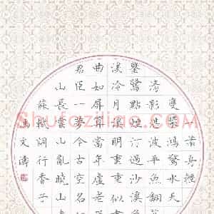 冯文涛 硬笔楷书作品《苏轼词行香子》图片欣赏