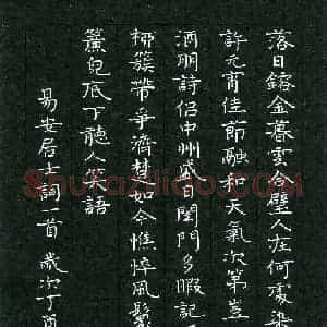 郑强 硬笔楷书作品《易安居士词一首》图片欣赏