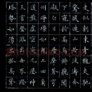 张颢 硬笔楷书作品《岑参诗》图片欣赏