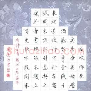 汤远昌 硬笔楷书作品《唐诗二首》图片欣赏