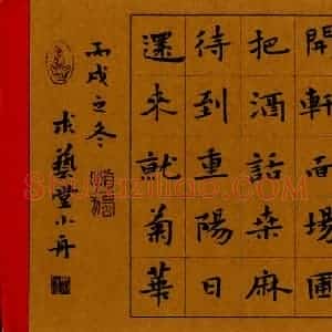 周永 硬笔楷书作品《孟浩然诗》图片欣赏