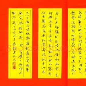 张颢 硬笔行书作品《节抄王勃滕王阁序》图片欣赏