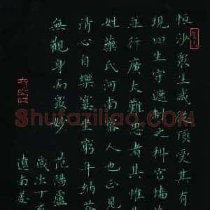 姜浩 硬笔楷书作品《范阳卢焕文》图片欣赏