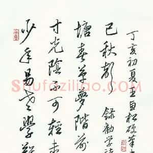 王惠松 硬笔行书作品《劝学诗一首》图片欣赏