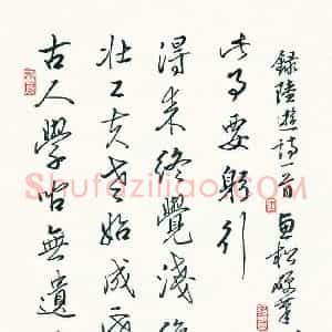 王惠松 硬笔行书作品《陆游诗一首》图片欣赏