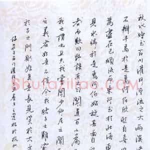 王建松 硬笔行书作品《庄子百川灌河》图片欣赏