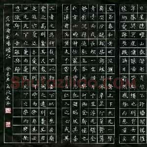 高泓 硬笔楷书作品《范仲淹岳阳楼记》图片欣赏