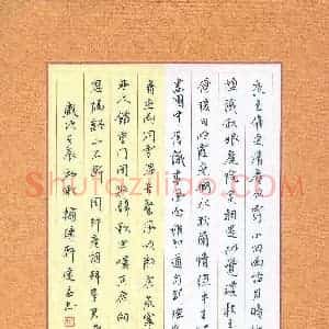 汤远昌 硬笔行书作品《周邦彦词拜星月慢》图片欣赏