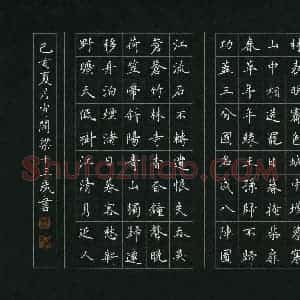 肖开梁(少儿组 13岁 特等奖)硬笔书法大赛 获奖作品图片欣赏