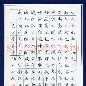 刘厚鸿(少儿组 14岁 特等奖)硬笔书法大赛 获奖作品图片欣赏