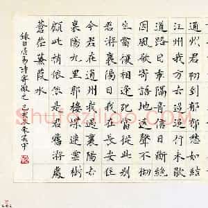 朱笑宇(少儿组 15岁 特等奖)硬笔书法大赛 获奖作品图片欣赏