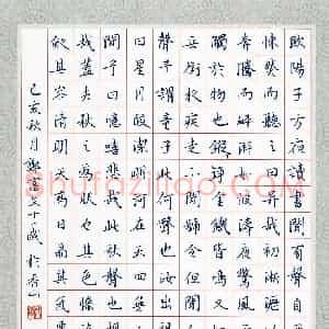 郑富文(少儿组 11岁)硬笔书法大赛 入围作品选登图片欣赏