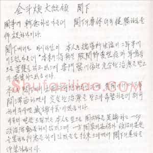 金大中硬笔手札《金大中手迹》原件扫描高清图片欣赏下载