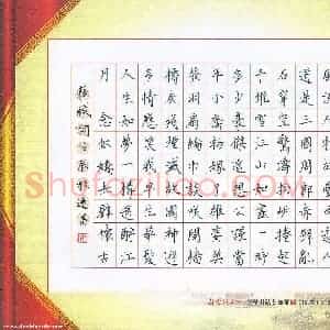 汤远昌 硬笔楷书作品《苏轼词念奴娇赤壁怀古》图片欣赏