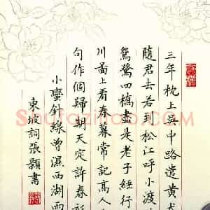 张颢 硬笔楷书作品《东坡词一首》图片欣赏