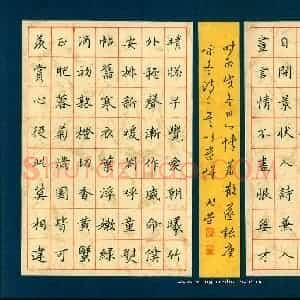 姚旭荣 硬笔楷书作品《唐咏冬诗二首》图片欣赏
