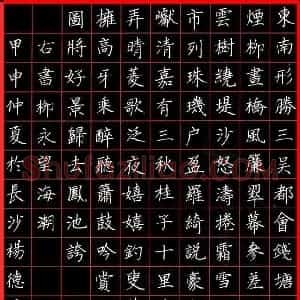 杨德华 硬笔楷书作品《柳永词望海潮》图片欣赏