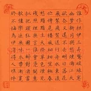 萧任佐 硬笔楷书作品《苏轼昭君怨》图片欣赏