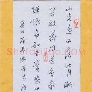 姚旭荣 硬笔行书作品《夏日南亭怀辛大》图片欣赏