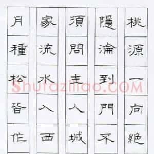 金林生 硬笔隶书作品《王维诗》图片欣赏