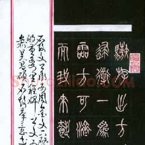 李正伦 硬笔篆书作品《石鼓文》图片欣赏