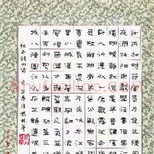 张林华(成人组 隶书 优秀奖)硬笔书法大赛 获奖作品图片欣赏