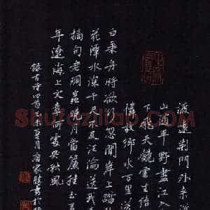唐家胜 硬笔行书作品《古诗四首》图片欣赏