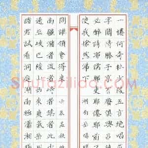 金林生 硬笔楷书作品《湖南岳阳楼联》图片欣赏