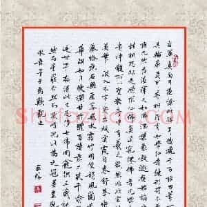 唐家胜 硬笔行书作品《古人跋文》图片欣赏