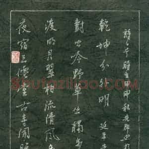 陈先郡 硬笔行书作品《诗一首》图片欣赏