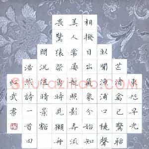 田红武 硬笔楷书作品《孟浩然诗一首》图片欣赏